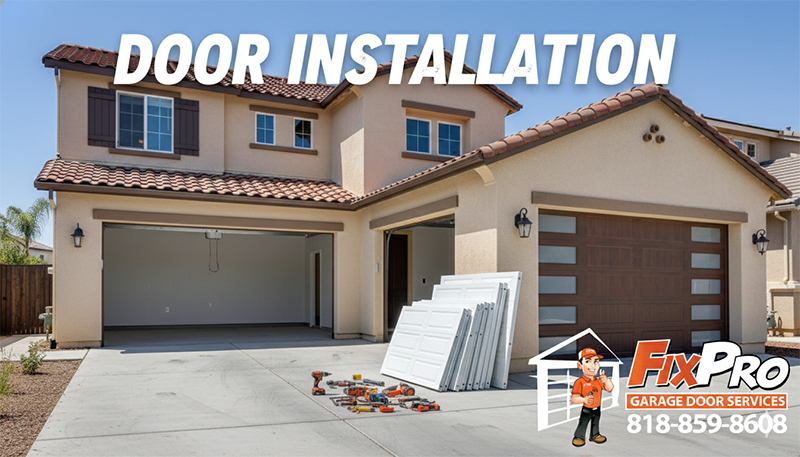 New garage door installation