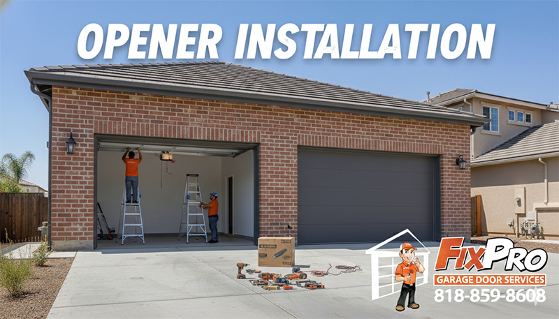 Garage door opener installation