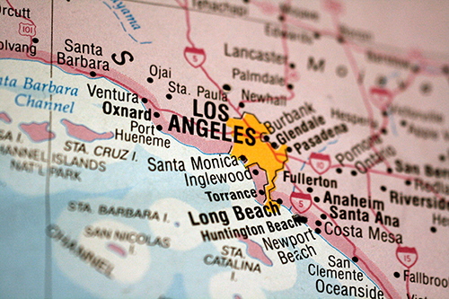 Los Angeles service map